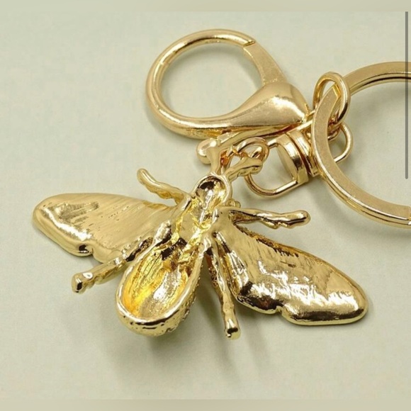 Bee Bag Rhinestone Charm Keychain - Picture 3 of 5